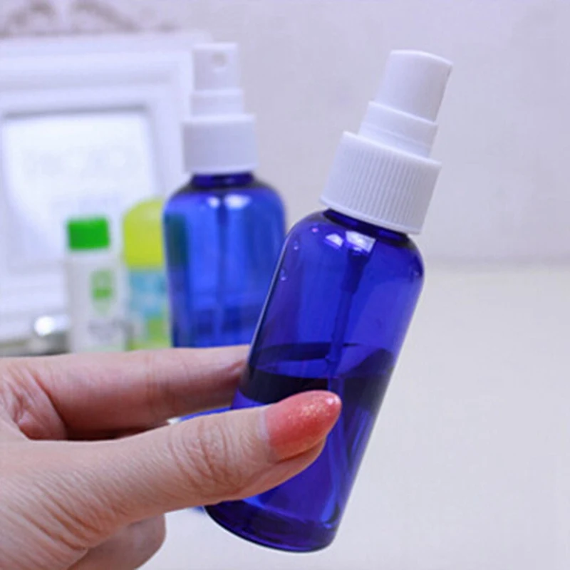 30/50/100ml Blue Spray Bottle Essential Oil Liquid Sprayer Travel Empty Perfume Dispenser Fine Mist Atomizer Cosmetic Container | Красота и