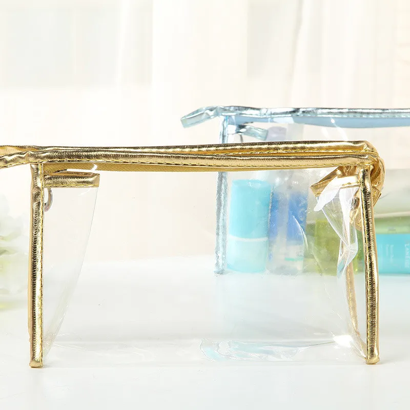 Прозрачный Портативный Для женщин косметичка Водонепроницаемый ПВХ стиральная