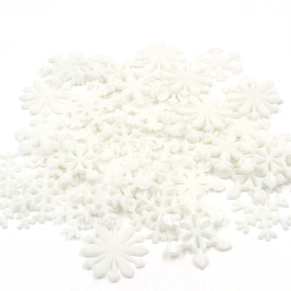 white 50 штук 3D снежинки флуоресцентные наклейки детские наклейки на стену праздничные украшения стеклянные окна спальни принадлежности - Цвет: white