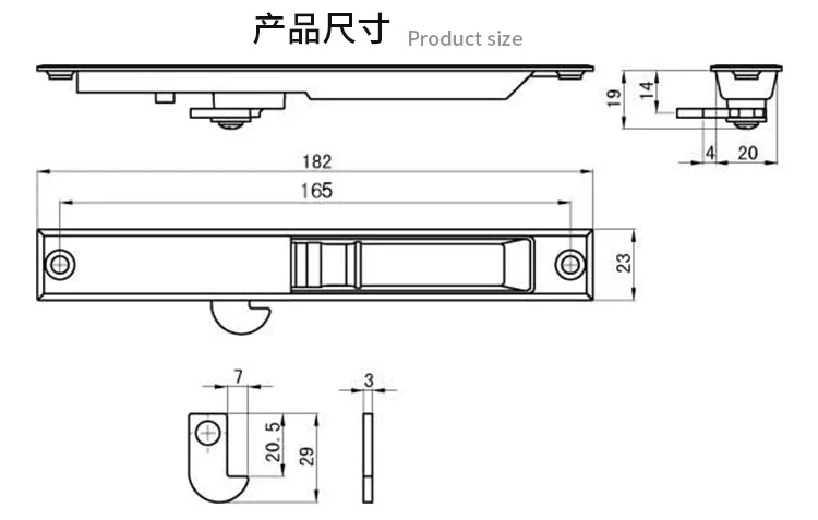 1 комплект раздвижные двери из алюминиевого сплава замки для окон Противоугонная