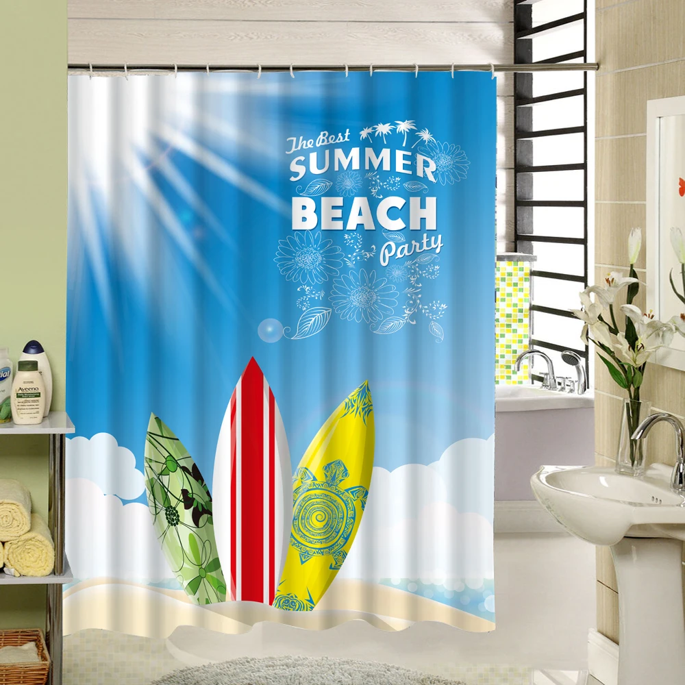 Мирного океан в солнечную во второй половине дня Водонепроницаемый душ Шторы