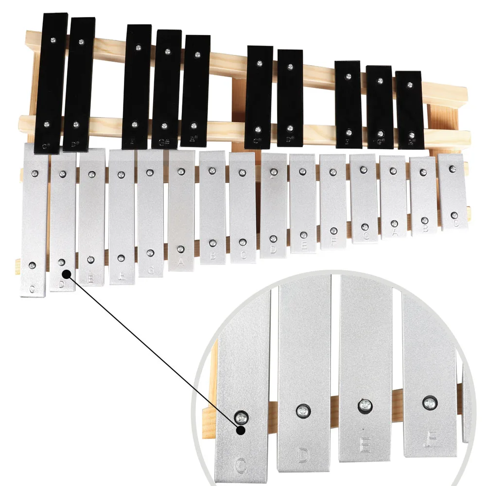 Профессиональная 25key Glockenspiel ксилофон вибрафон колокол перкуссия клавиатура с