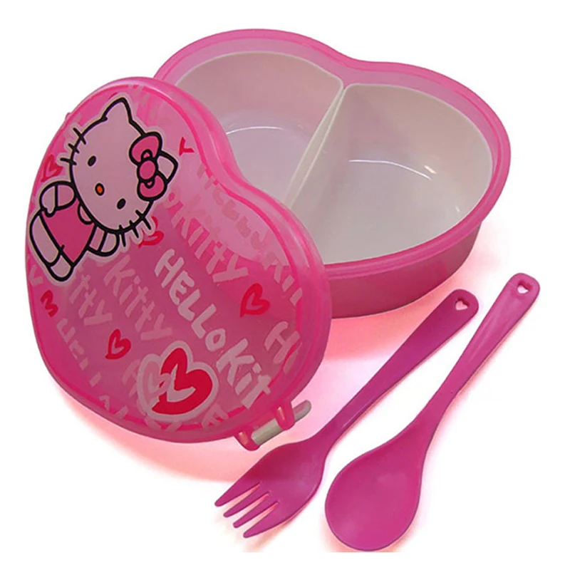 Креативный мультяшный Ланч бокс в форме сердца миска Doraemon Bento мини для детей 400