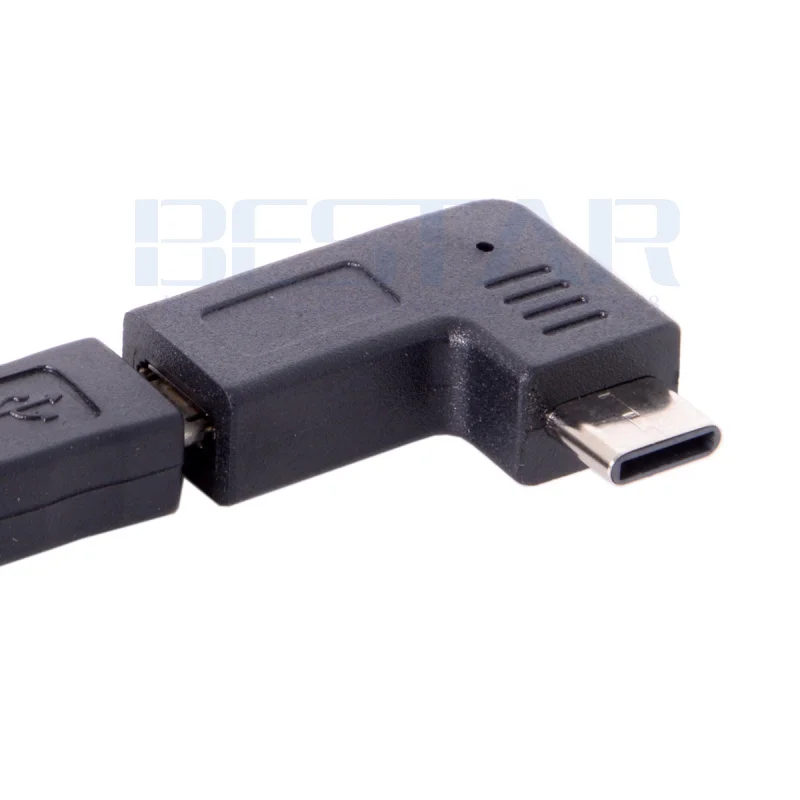 USB-C Type-C 3 1 папа к Micro USB 2 0 5Pin адаптер для передачи данных 90 градусов угловой тип