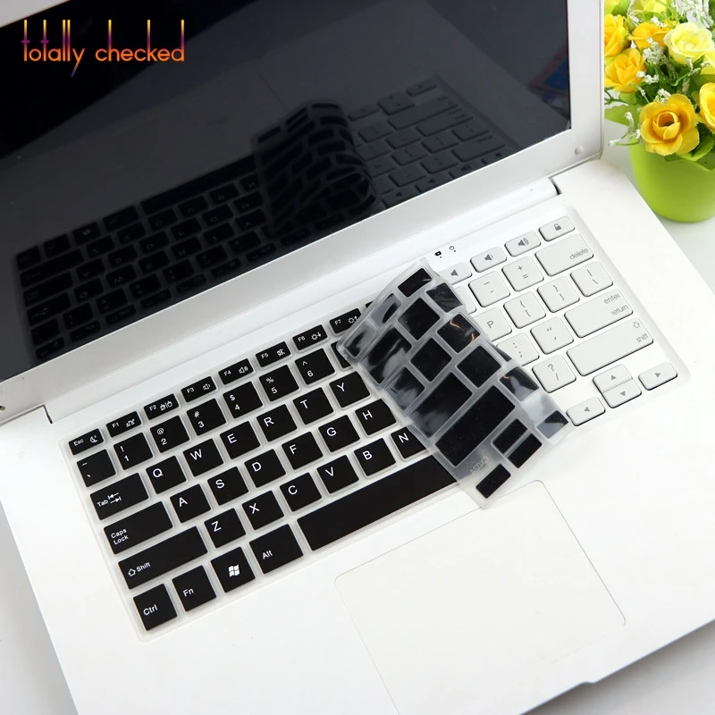 black Для chuwi Lapbook 14,1 дюймов силиконовый чехол для клавиатуры протектор кожи ноутбука ультрабук ноутбука - Цвет: black
