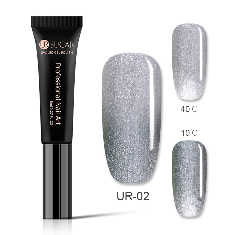 UR-02 Ur Sugar 8 мл УФ Гель-лак для ногтей изменение температуры Цвет гель термо блеск лак Длительное замачивание уф гель лак для ногтей - Цвет: UR-02