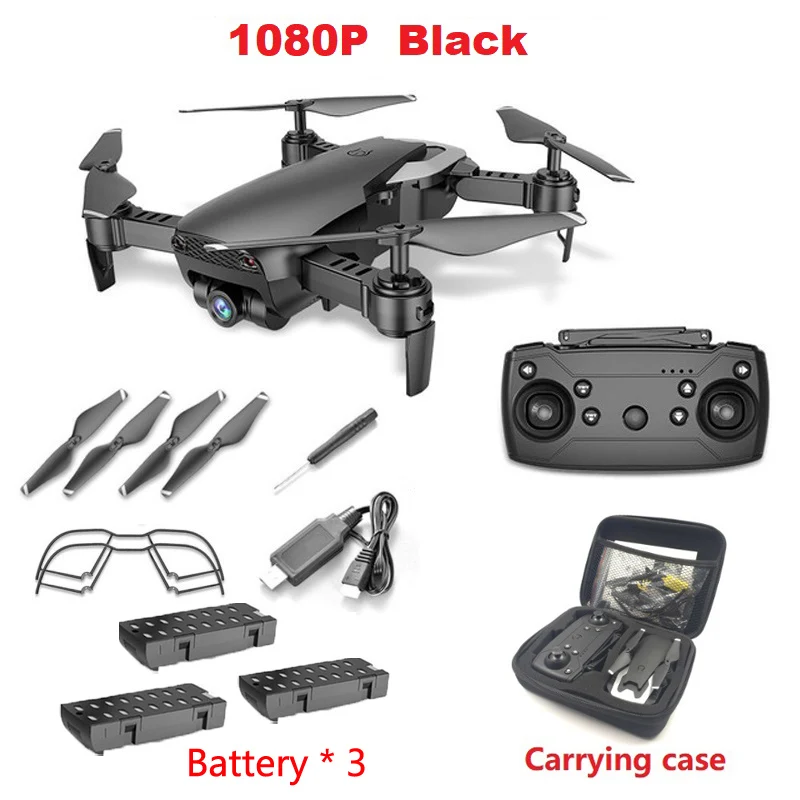 1080MP Black 3B CB Teeggi M69G FPV Радиоуправляемый Дрон 4K 1080P камера оптический поток селфи Дрон складной Радиоуправляемый квадрокоптер Вертолет VS VISUO XS816 SG106 M70 - Цвет: 1080MP Black 3B CB