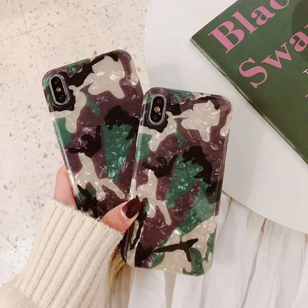 HOKEJ армейский зеленый камуфляжный чехол для iPhone X 6 6S 7 8 Plus мягкие силиконовые