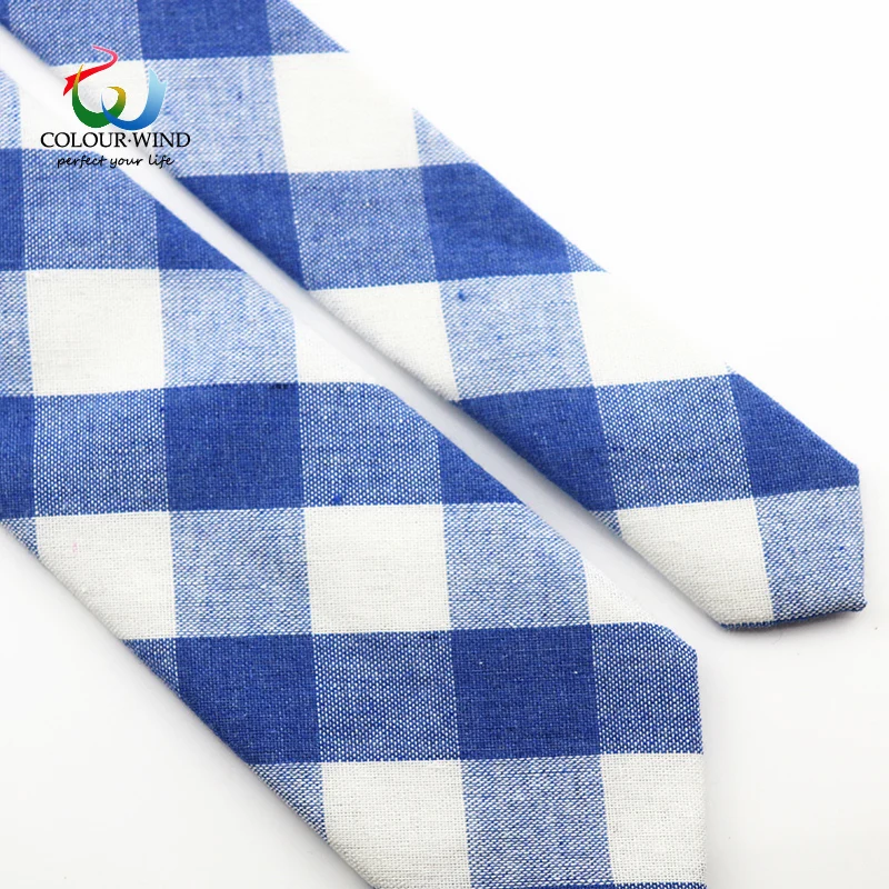 Новинка 2018 мужские хлопковые галстуки в клетку с узким воротником Классические