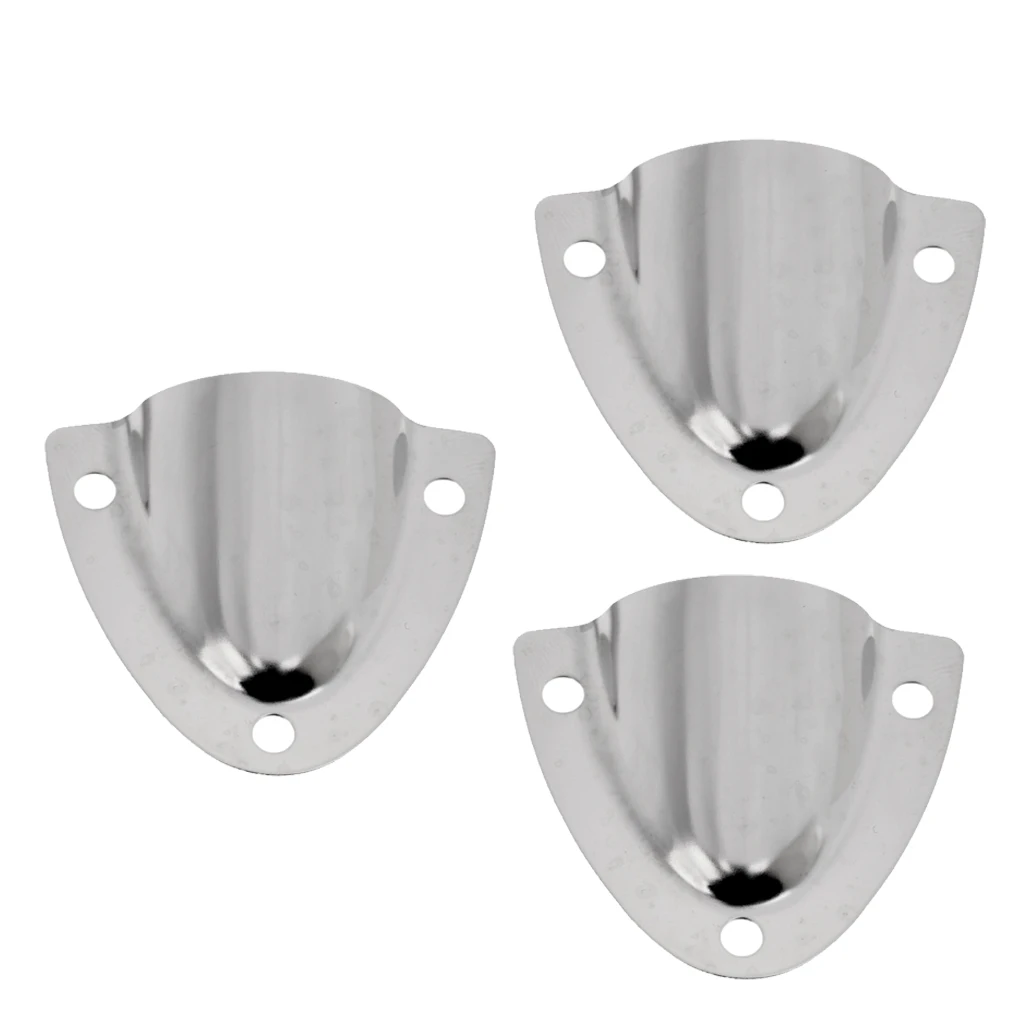 

Pack of 3 Durable 316 Stainless Steel Large Clam Shell Vent Wire Cable Cover Marine Hardware Yacht Dinghy Accessories For Boat