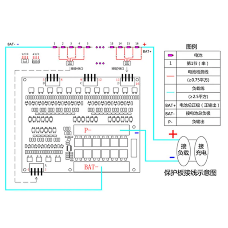 16s 48V Lifepo4 BMS 15S LTO 50A PCM Защитная плата 13S 14S литий ионная батарея Li Ion E bike|Аксессуары