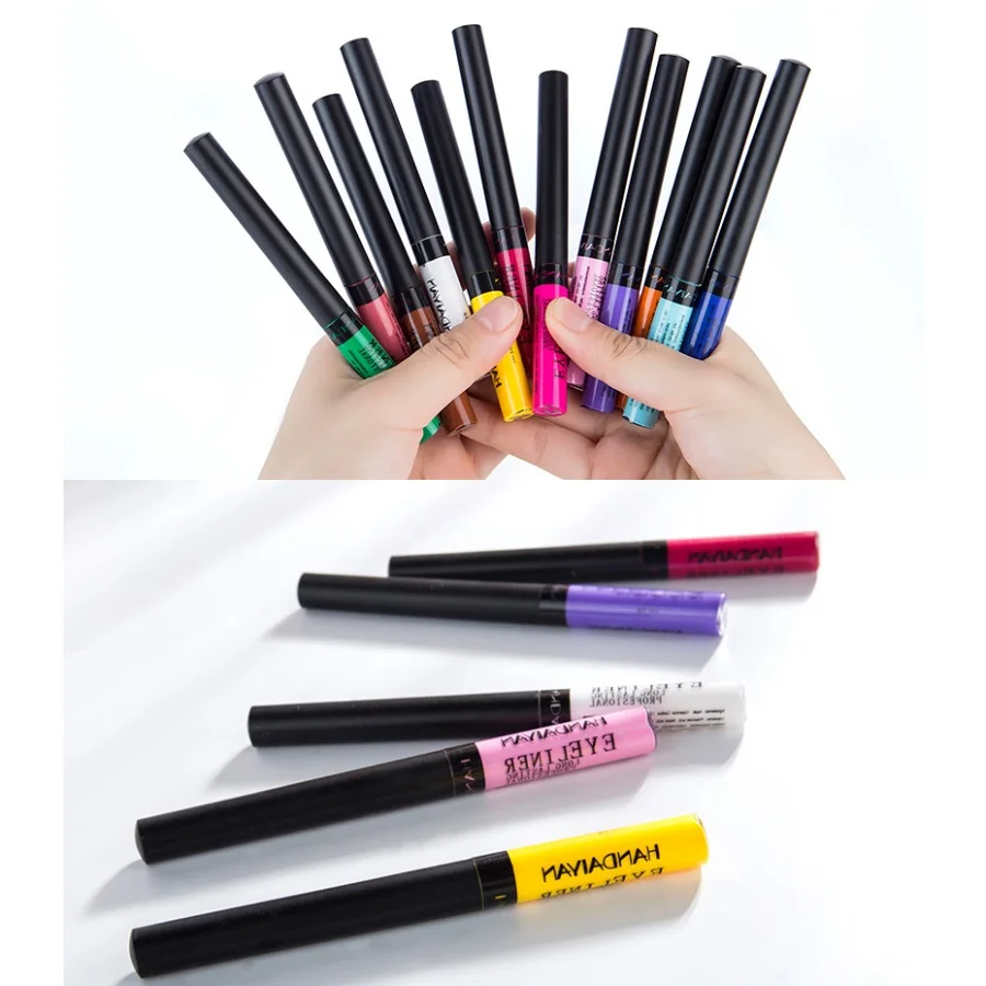 Жидкая Водостойкая Подводка для глаз 12 цветов легко носить матовая подводка