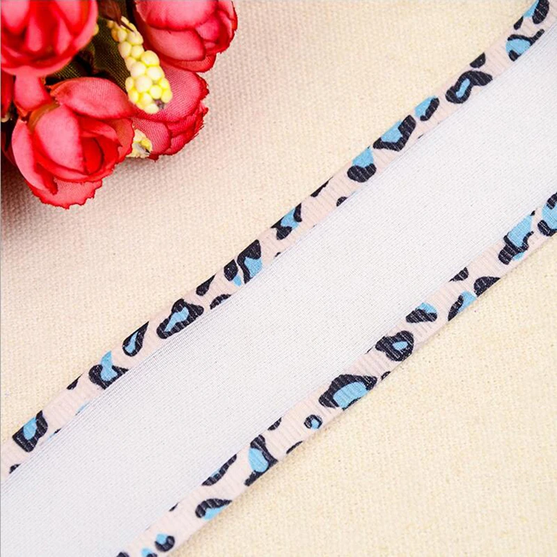 Лента из органзы с леопардовым принтом край 38 мм высокое качество сделай сам