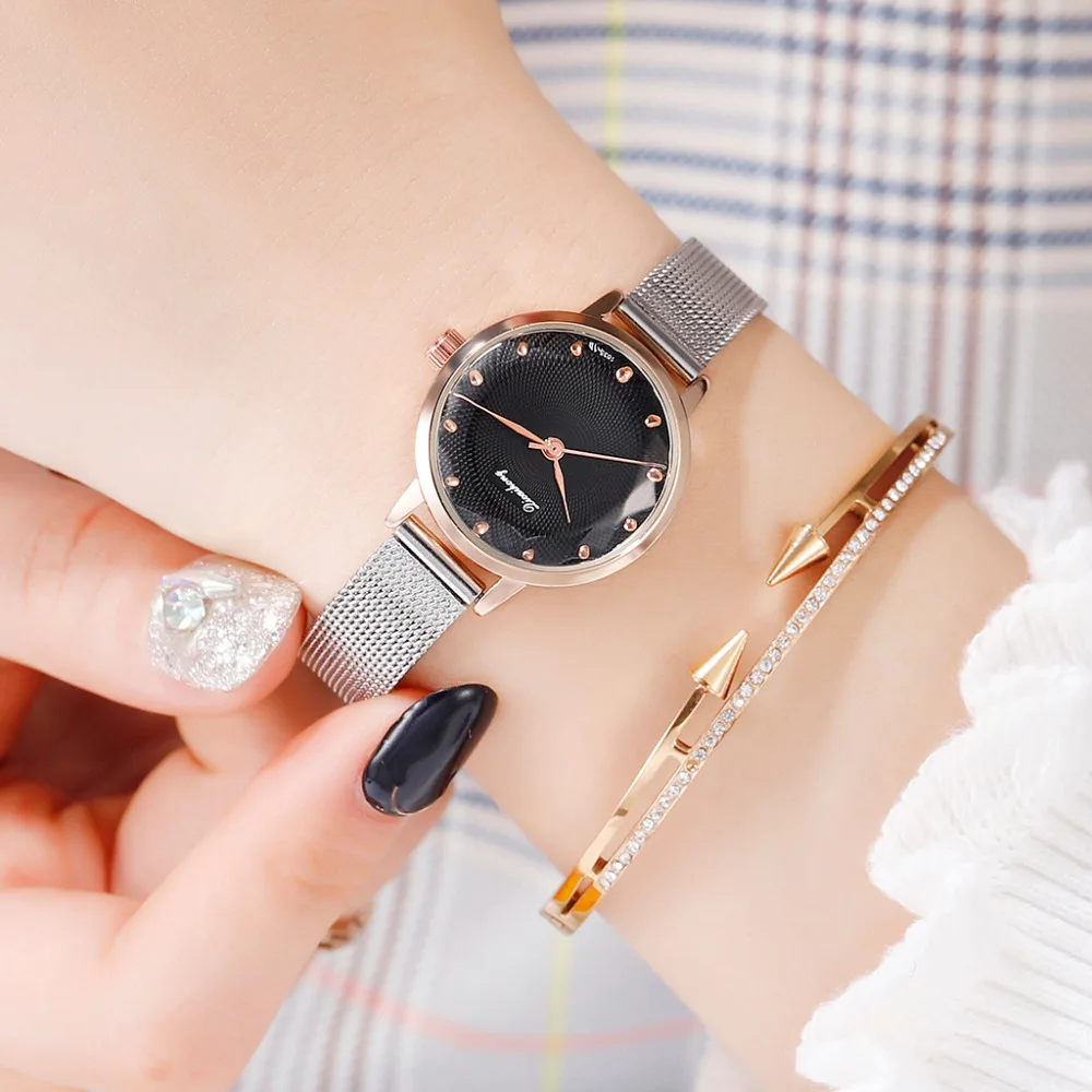 Ультратонкие женские часы брендовые роскошные водонепроницаемые розовое золото