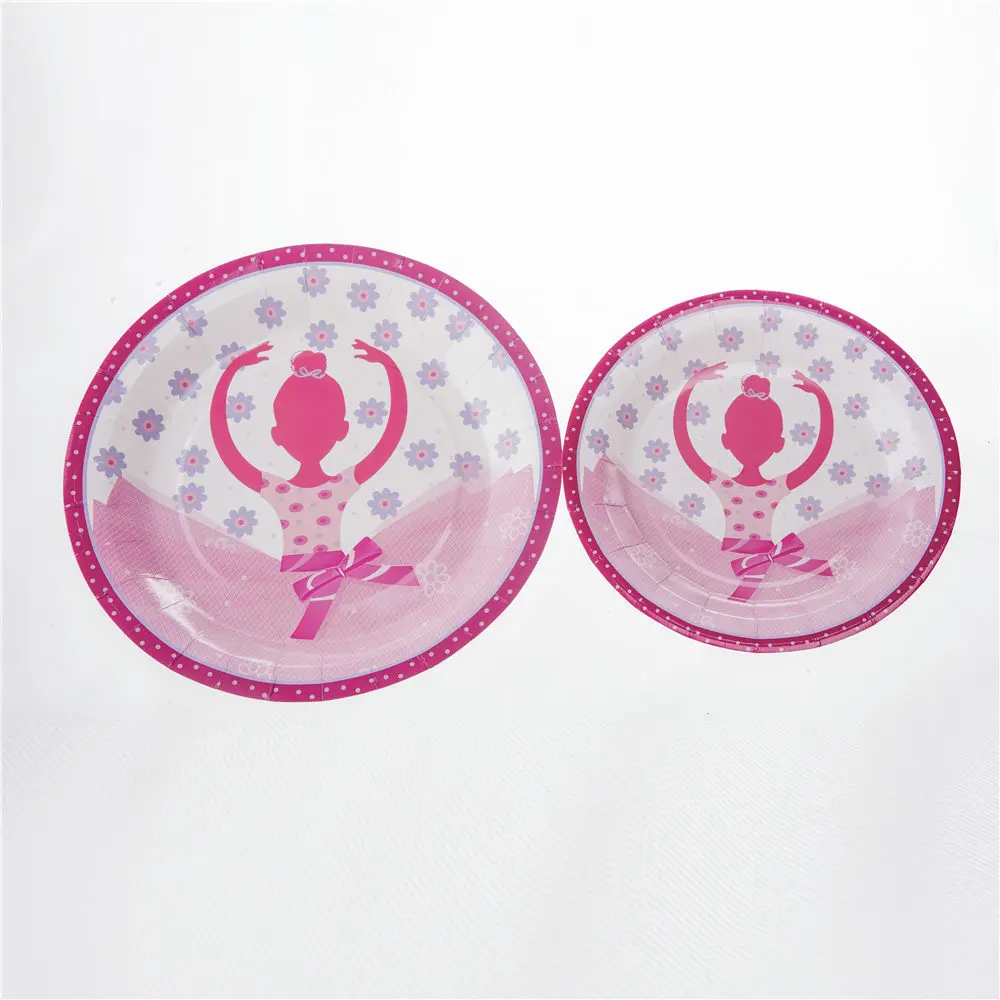 Одноразовая посуда для балерины дня рождения вечеринки с героями мультфильмов