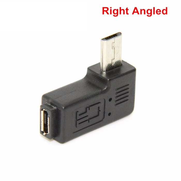 Micro USB 2 0 5Pin штекер к гнезду M F УДЛИНИТЕЛЬ 9 мм Длинный разъем 90 градусов правый и