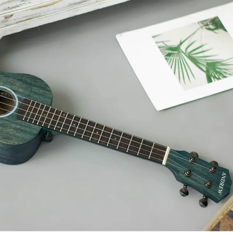 Ukulele 23 дюйма полностью твердая красная мини электрическая акустическая гитара 4