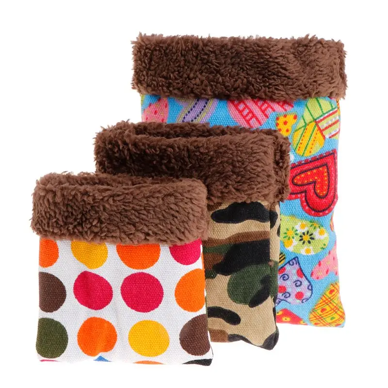 Хомяк гнездо теплый плюшевый зимний спальный мешок для кровати милый красочный