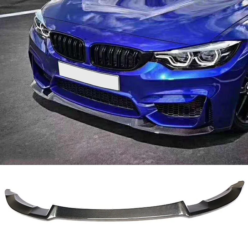 Для F80 F82 F83 Стайлинг из углеродного волокна передняя губа ДЛЯ BMW M3 M4 машина для