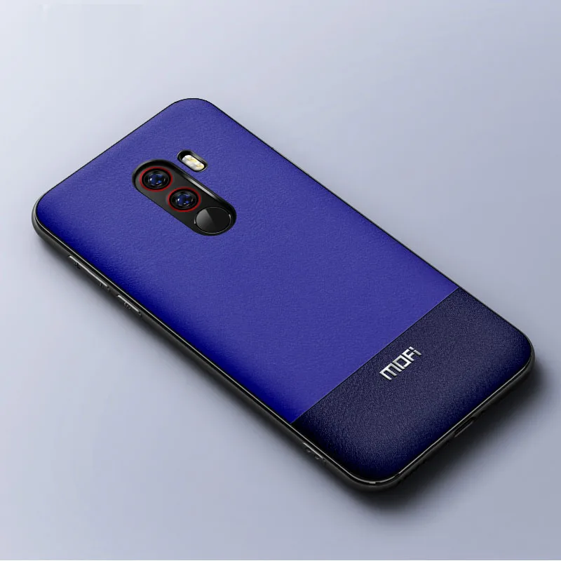 blue Чехол для xiaomi pocophone f1, Твердый чехол для задней панели Mofi, комбинированный контрастный чехол poco f1, чехол для xiaomi pocophone f1, чехол - Цвет: blue