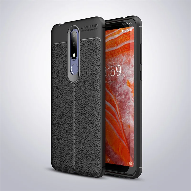 Чехлы для Nokia 3,1 Plus, роскошная кожа, силикон, мягкий ТПУ, задняя крышка, аксессуар на Nokia3.1, чехлы, Coque Fundas для Nokia 3