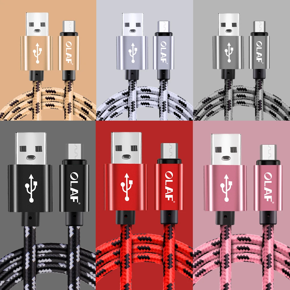 Кабель Micro USB OLAF для быстрой зарядки и передачи данных 3 А Samsung S7 Xiaomi Huawei LG Android