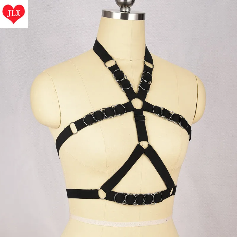 Панк гот бондаж нижнее белье-бра-портупея новая ручная работа женские эластичные