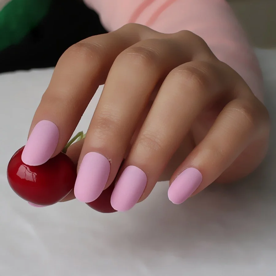 Искусственные ногти с полным покрытием 24 шт./компл. матовые накладные короткой