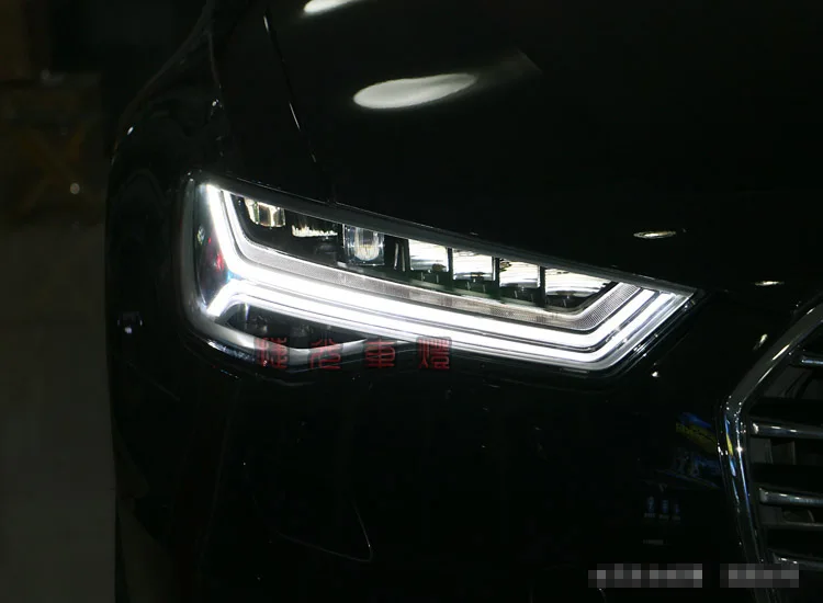 Автомобильный Стильный чехол для Audi A6L A6 фары 2012- фары светодиодный DRL Объектив двойной луч HID