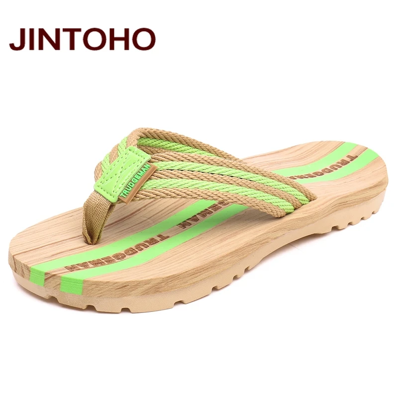 JINTOHO/модные мужские шлепанцы; летние шлепанцы; пляжная обувь; брендовые массажные мужские тапочки; шлепанцы - Цвет: lv se