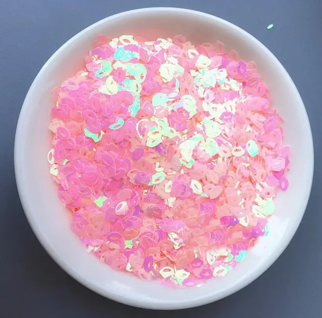 10g pink lips Розовые ультратонкие губки слизи Блестки для прозрачной слизи игрушки для детей Ломтики для сверкающих слизи украшения Блеск DIY игрушки - Цвет: 10g pink lips