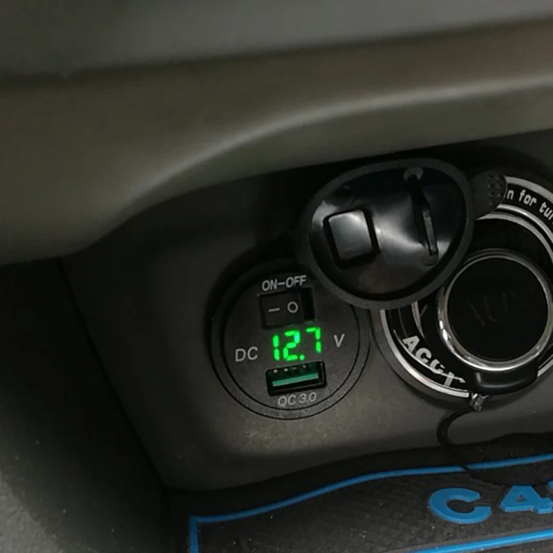 12 в 24 QC3.0 быстрая зарядка автомобильное зарядное USB устройство адаптер розетка с