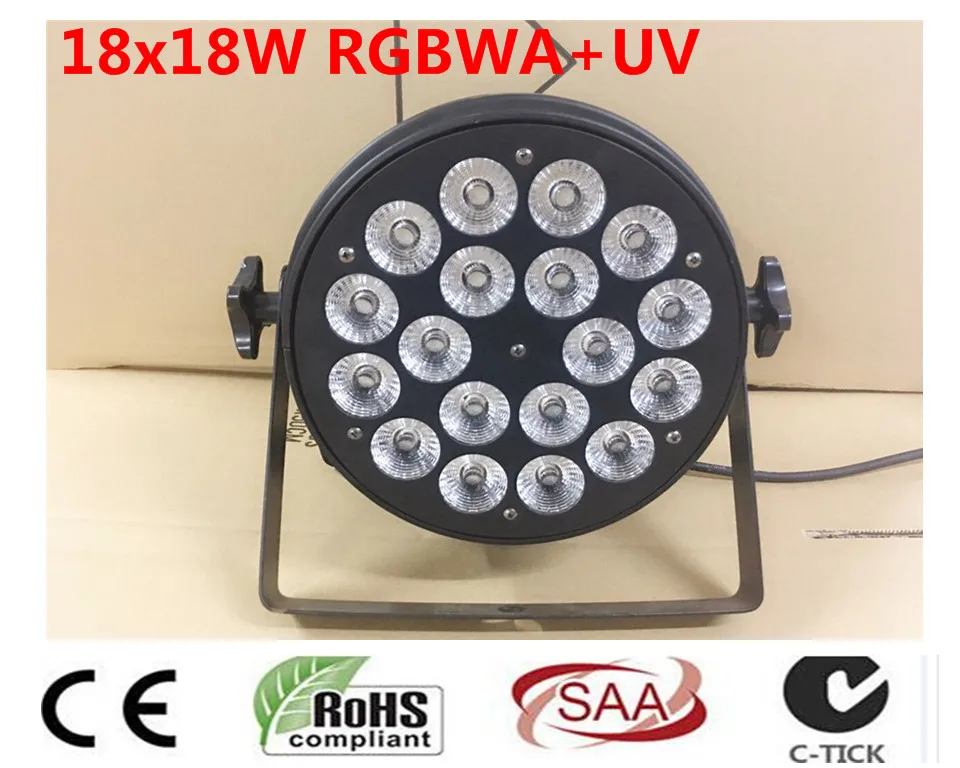 18x18 w 6in1 rgbwa + uv led par luce DJ Par Lattine In lega di Alluminio dmx 512 dj wash освещение для сцены|led par|luces dmxluces