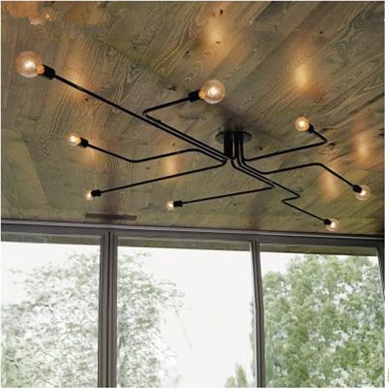 

Modern Simple Retro Industrial Style Ceiling Light Livingroom Bedroom Restaurant Cafe Decoration Lamp Free Shipping