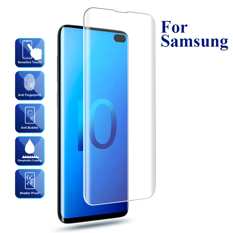 Полное покрытие 6D изогнутая Защитная пленка для экрана для samsung Galaxy S10 плюс S10e S10 E Lite 9 H 3D закаленное Стекло пленка отпечатков пальцев Сенсор - Цвет: Transaprent