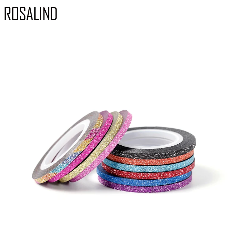 ROSALIND 10 рулонов 3 мм матовая Блестящая лента для ногтей набор линий многоцветные