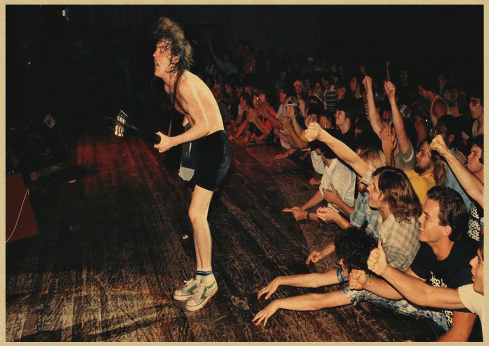 Рок-Группа ACDC Malcolm Angus крафт-бумага винтажный настенный плакат стикер