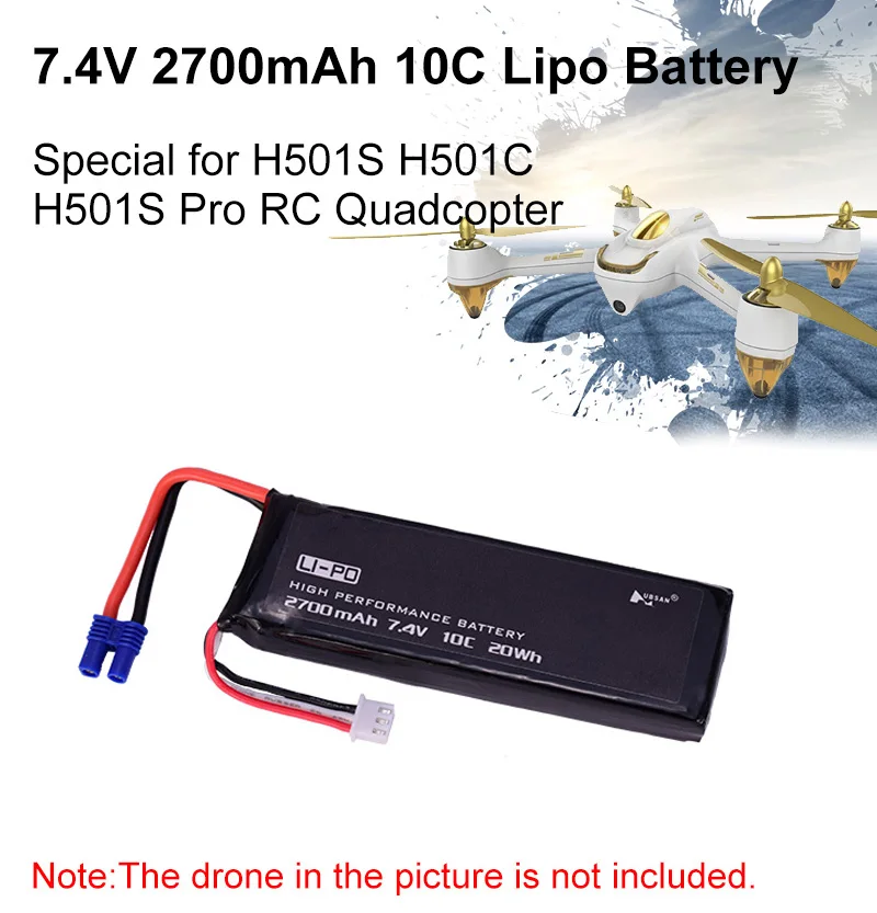 Аккумулятор lipo 7 4 В 2700 мАч 10C для радиоуправляемого квадрокоптера Оригинальная