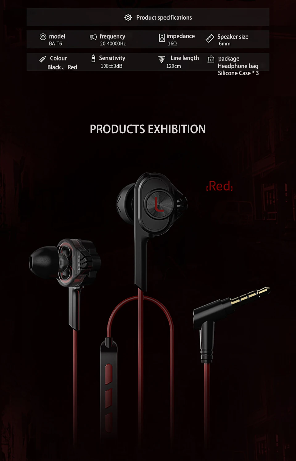 UiiSii T6 HIFI наушники с глубоким басом, с двойным драйвером, с шумоизоляцией, профессиональные наушники с микрофоном, наушники-вкладыши для смартфона