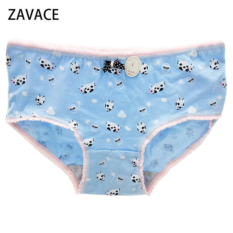 ZAVACE новое нижнее белье из хлопка Женщины корова с рисунками героев мультфильма