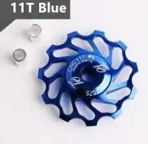 11t Ceramics Blue 11/13T велосипеды керамики/Сталь подшипник полые опорное колесо задний переключатель дорожный велосипед MTB направляющий ролик Часть 6 Цвет - Цвет: 11t Ceramics Blue
