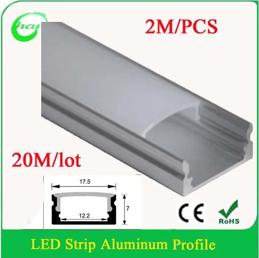Профиль 20 м/лот светодиодная алюминиевая экструзия для пола 2 светодиодных