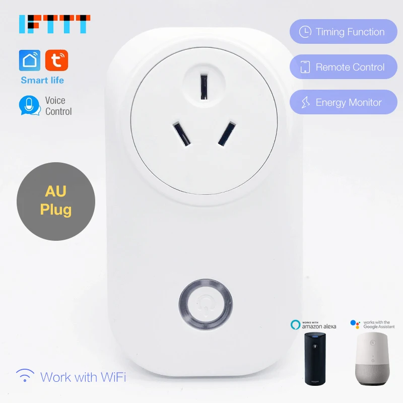 Австралия WIFI смарт AU NZ вилка питания монитор 16A умная розетка Беспроводная