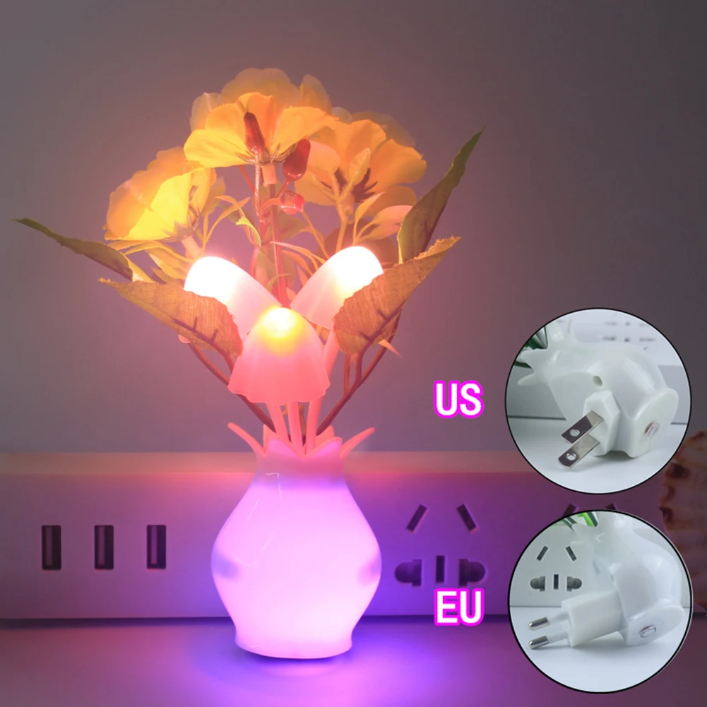 

2022 домашний художественный декоративный светильник с вилкой Стандарта США/ЕС, милый цветной светодиодный ночсветильник с лавандой, романт...
