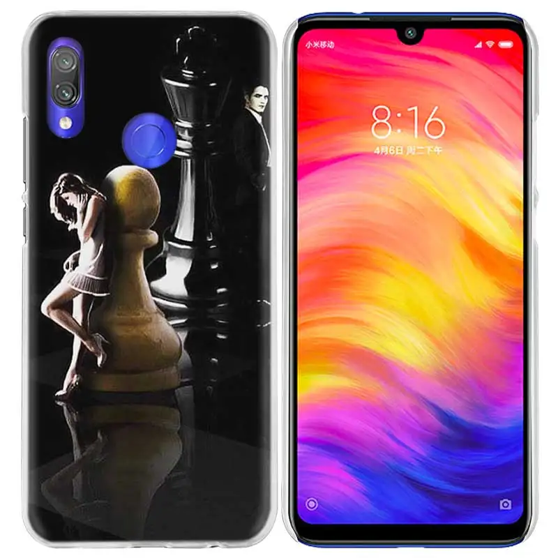 Черный и белый шахматный чехол для Xiaomi Redmi Note 7 K20 6 6A Pro Y3 7S 7A GO S2 5 mi Play A1 A2 8 lite Poco F1 жесткий чехол для телефона - Цвет: 03