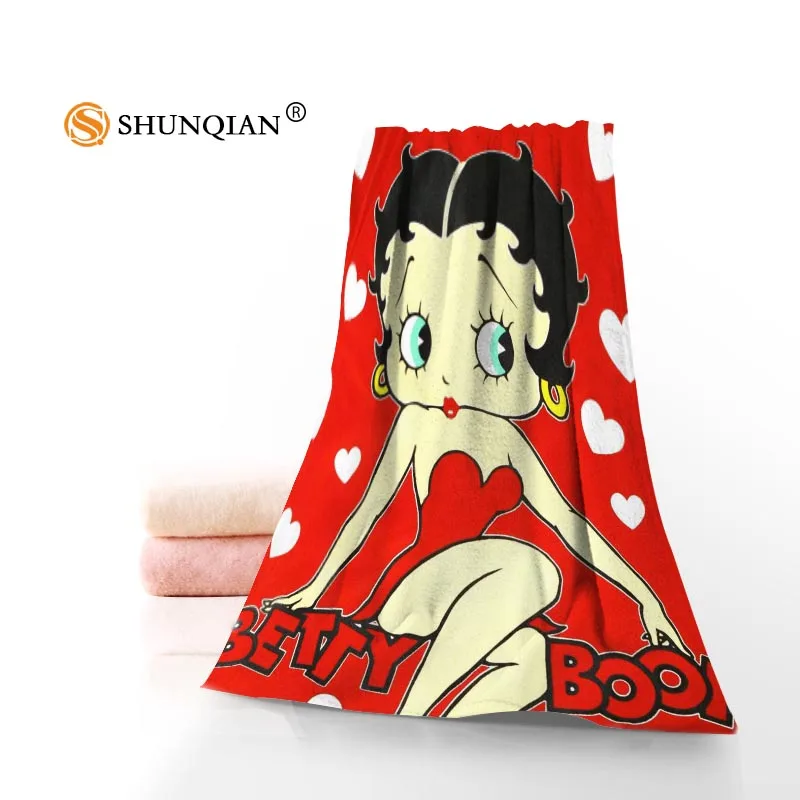 Новые Пользовательские Betty Boop полотенце с принтом хлопок лицо/банные полотенца из микрофибры Ткань для детей Мужчины Женщины полотенце для душа s A8.8 - Цвет: 22