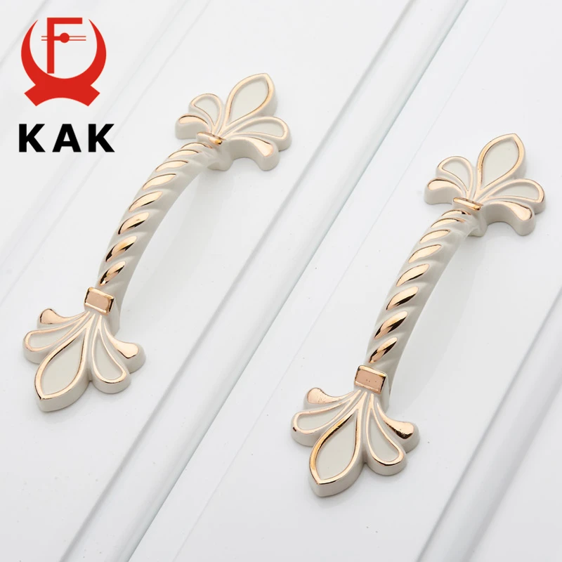 KAK цвета слоновой кости белый шкаф с выдвижными ящиками ручки для дверей 96 мм 128