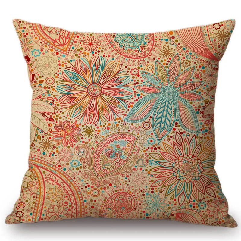 2019 богемный цветочный узор Пейсли дизайн для дома искусственный чехол из хлопка