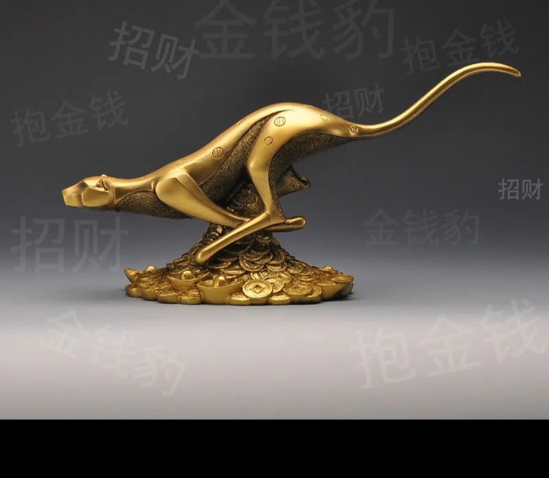 Леопардовая Смола Модель ремесла украшения офисный бар скульптура