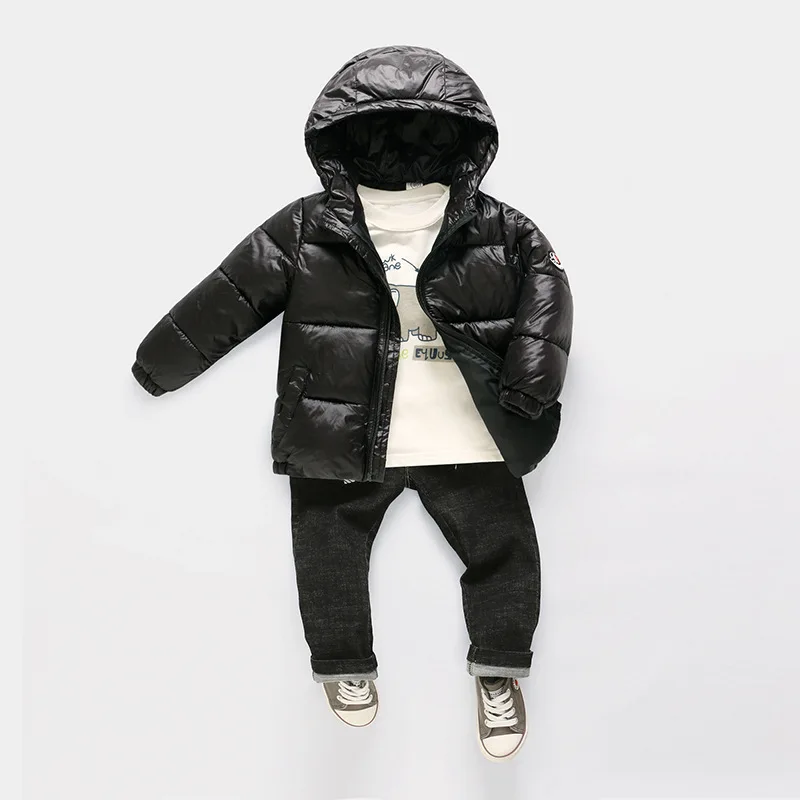 Зимняя детская камуфляжная уличная пуховая куртка с капюшоном для мальчиков и